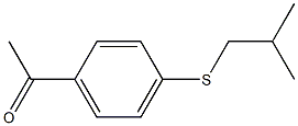 1-{4-[(2-methylpropyl)sulfanyl]phenyl}ethan-1-one Struktur