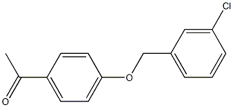 1-{4-[(3-chlorophenyl)methoxy]phenyl}ethan-1-one Struktur