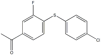 1-{4-[(4-chlorophenyl)sulfanyl]-3-fluorophenyl}ethan-1-one Struktur