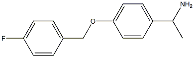 1-{4-[(4-fluorobenzyl)oxy]phenyl}ethanamine Struktur