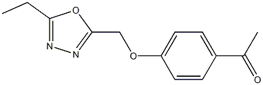 1-{4-[(5-ethyl-1,3,4-oxadiazol-2-yl)methoxy]phenyl}ethan-1-one Struktur