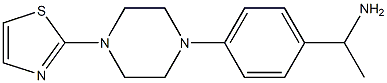 1-{4-[4-(1,3-thiazol-2-yl)piperazin-1-yl]phenyl}ethan-1-amine Struktur