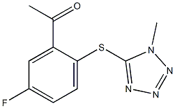 1-{5-fluoro-2-[(1-methyl-1H-1,2,3,4-tetrazol-5-yl)sulfanyl]phenyl}ethan-1-one Struktur