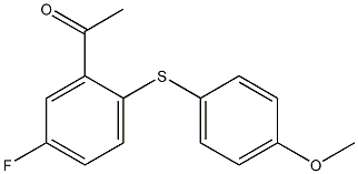 1-{5-fluoro-2-[(4-methoxyphenyl)sulfanyl]phenyl}ethan-1-one Struktur