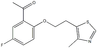 1-{5-fluoro-2-[2-(4-methyl-1,3-thiazol-5-yl)ethoxy]phenyl}ethan-1-one Struktur