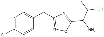 1-amino-1-{3-[(4-chlorophenyl)methyl]-1,2,4-oxadiazol-5-yl}propan-2-ol Struktur