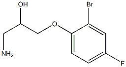 1-amino-3-(2-bromo-4-fluorophenoxy)propan-2-ol Struktur