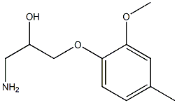 1-amino-3-(2-methoxy-4-methylphenoxy)propan-2-ol Struktur