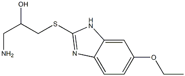 1-amino-3-[(6-ethoxy-1H-1,3-benzodiazol-2-yl)sulfanyl]propan-2-ol Struktur