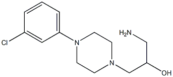 1-amino-3-[4-(3-chlorophenyl)piperazin-1-yl]propan-2-ol Struktur