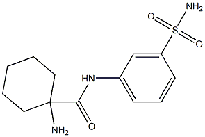 1-amino-N-[3-(aminosulfonyl)phenyl]cyclohexanecarboxamide Struktur