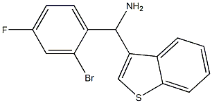 1-benzothiophen-3-yl(2-bromo-4-fluorophenyl)methanamine Struktur