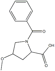 1-benzoyl-4-methoxypyrrolidine-2-carboxylic acid Struktur