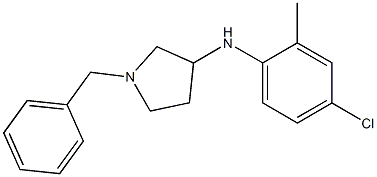 1-benzyl-N-(4-chloro-2-methylphenyl)pyrrolidin-3-amine Struktur