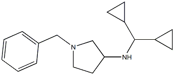 1-benzyl-N-(dicyclopropylmethyl)pyrrolidin-3-amine Struktur