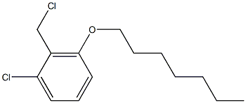 1-chloro-2-(chloromethyl)-3-(heptyloxy)benzene Struktur