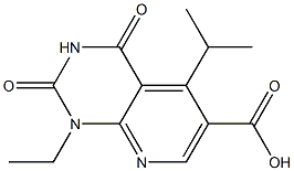 1-ethyl-2,4-dioxo-5-(propan-2-yl)-1H,2H,3H,4H-pyrido[2,3-d]pyrimidine-6-carboxylic acid Struktur