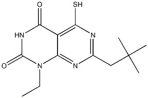 1-ethyl-5-mercapto-7-neopentylpyrimido[4,5-d]pyrimidine-2,4(1H,3H)-dione Struktur