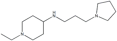 1-ethyl-N-[3-(pyrrolidin-1-yl)propyl]piperidin-4-amine Struktur