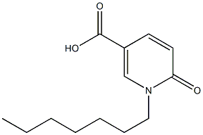 1-heptyl-6-oxo-1,6-dihydropyridine-3-carboxylic acid Struktur