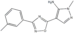 1-methyl-4-[3-(3-methylphenyl)-1,2,4-oxadiazol-5-yl]-1H-pyrazol-5-amine Struktur