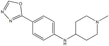 1-methyl-N-[4-(1,3,4-oxadiazol-2-yl)phenyl]piperidin-4-amine Struktur