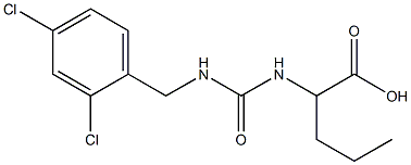 2-({[(2,4-dichlorophenyl)methyl]carbamoyl}amino)pentanoic acid Struktur