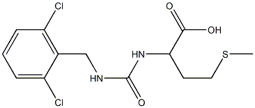 2-({[(2,6-dichlorophenyl)methyl]carbamoyl}amino)-4-(methylsulfanyl)butanoic acid Struktur