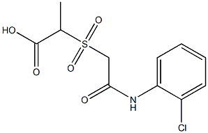 2-({[(2-chlorophenyl)carbamoyl]methane}sulfonyl)propanoic acid Struktur