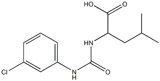 2-({[(3-chlorophenyl)amino]carbonyl}amino)-4-methylpentanoic acid Struktur