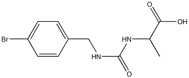 2-({[(4-bromophenyl)methyl]carbamoyl}amino)propanoic acid Struktur