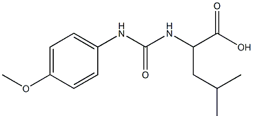 2-({[(4-methoxyphenyl)amino]carbonyl}amino)-4-methylpentanoic acid Struktur