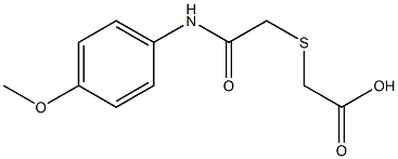 2-({[(4-methoxyphenyl)carbamoyl]methyl}sulfanyl)acetic acid Struktur