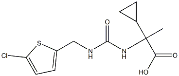 2-({[(5-chlorothiophen-2-yl)methyl]carbamoyl}amino)-2-cyclopropylpropanoic acid Struktur