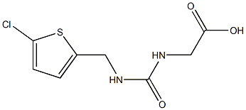 2-({[(5-chlorothiophen-2-yl)methyl]carbamoyl}amino)acetic acid Struktur