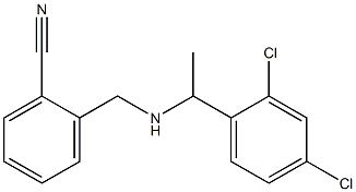 2-({[1-(2,4-dichlorophenyl)ethyl]amino}methyl)benzonitrile Struktur