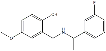 2-({[1-(3-fluorophenyl)ethyl]amino}methyl)-4-methoxyphenol Struktur