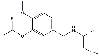 2-({[3-(difluoromethoxy)-4-methoxyphenyl]methyl}amino)butan-1-ol Struktur