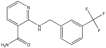 2-({[3-(trifluoromethyl)phenyl]methyl}amino)pyridine-3-carboxamide Struktur