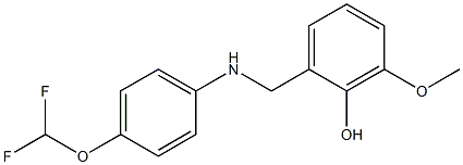 2-({[4-(difluoromethoxy)phenyl]amino}methyl)-6-methoxyphenol Struktur