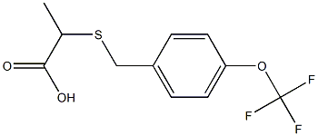 2-({[4-(trifluoromethoxy)phenyl]methyl}sulfanyl)propanoic acid Struktur