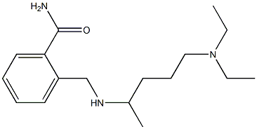 2-({[5-(diethylamino)pentan-2-yl]amino}methyl)benzamide Struktur