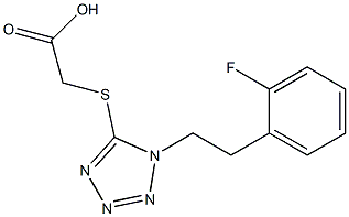 2-({1-[2-(2-fluorophenyl)ethyl]-1H-1,2,3,4-tetrazol-5-yl}sulfanyl)acetic acid Struktur