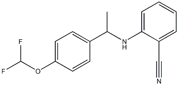 2-({1-[4-(difluoromethoxy)phenyl]ethyl}amino)benzonitrile Struktur