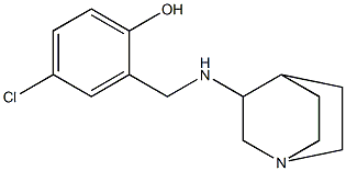 2-({1-azabicyclo[2.2.2]octan-3-ylamino}methyl)-4-chlorophenol Struktur