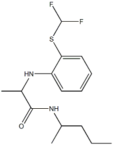 2-({2-[(difluoromethyl)sulfanyl]phenyl}amino)-N-(pentan-2-yl)propanamide Struktur