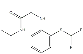 2-({2-[(difluoromethyl)sulfanyl]phenyl}amino)-N-(propan-2-yl)propanamide Struktur