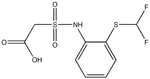 2-({2-[(difluoromethyl)sulfanyl]phenyl}sulfamoyl)acetic acid Struktur