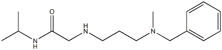 2-({3-[benzyl(methyl)amino]propyl}amino)-N-(propan-2-yl)acetamide Struktur