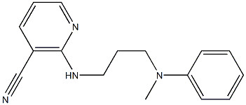 2-({3-[methyl(phenyl)amino]propyl}amino)nicotinonitrile Struktur